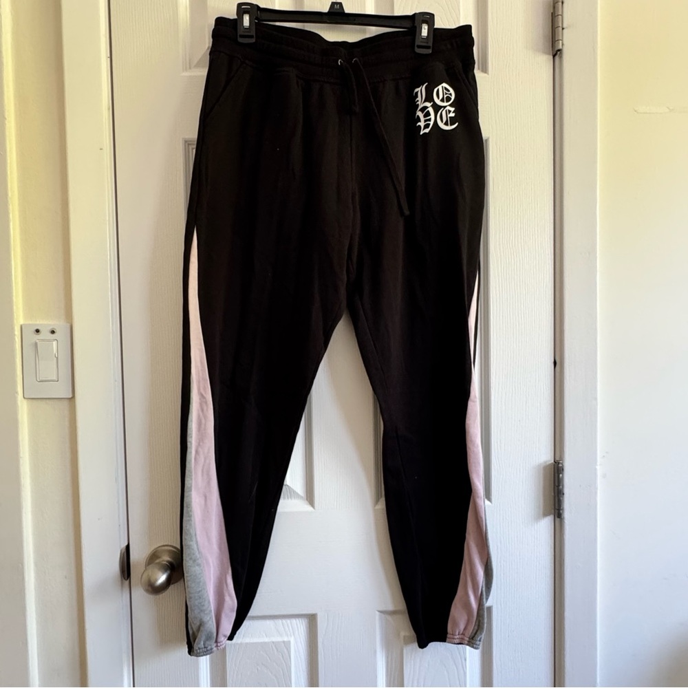 Material Girl Black Activewear sweat pants cozy girl size XL